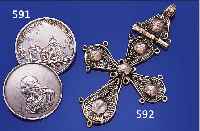 KONV. 4 MEDAILLEN, SILBER, 1X TAUFMEDAILLE, SILBER, WOHL VON P.H. MüLLER,AUGSBURG 1654-1719, TAUFSZENE IM JORDAN, RS. ...