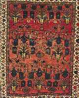 AFSCHAR,PERSIEN CA.176 X 138 CM. EHZ.4 WOLLE-WOLLE UM 1930.