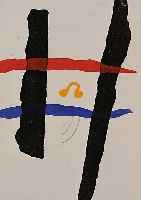 MIRO, JOAN, 1893-1983, VIER POCHOIR-SIEBDRUCKE VON 1958, ED. ELUARD, JACOMET, BERGGRUEN PARIS, JE CA. 20,5 X 11 CM