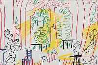 PICASSO, PABLO, 1881-1973, L'ATELIER A CALIFORNIE, FARBLITHOGRAPHIE AUS: PICASSOS SKETCHBOOK, ED. ...