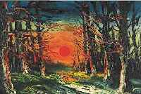 DE VLAMINCK, MAURICE, 1876-1958, ZWEI FARBLITHOGRAPHIEN, EDITION ANDRE SAURET PARIS BZW. MONTE CARLO ...
