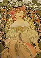 MUCHA, ALPHONSE, 1860 - 1939, FARBLITHOGRAPHIE ED. GALERIE DU CENTRE, MOURLOT PARIS 1986, VON JIRI MUCHA HANDSIGN., BEZ.: HC, ...