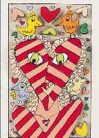 RIZZI, JAMES, DREIDIMENSIONALE FARBLITHOGRAPHIE, MISS HEART,VON 1997, HANDSIGNIERT UND NUM. 254/350, CA. 10 X 6,5 CM, ...
