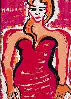 BACH, ELVIRA, GEB. 1951, FARBLITHOGRAPHIE, HANDSIGNIERT, BEZ.: E.A., CA. 23 X 18 CM, PP, U.GL.,R.