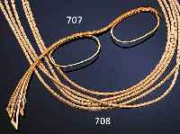 MODERNES LORGNON, DEUTSCH CA. 70ER JAHRE, GG 750/000, TEILSATINIERT, CA. 16.6G, WOHL UNIKAT, HANDARBEIT, AUSGEFALLEN, L. INSG. CA. 15 CM