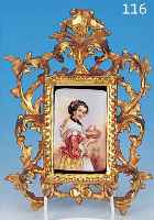 PORZELLANMALEI, THüRINGEN, UM 1810, PORTRAIT, FEINE MALEREI, RAHMEN ITAL. UM 1900/10, 9 X 6 CM, RAHMEN 23 X 15 CM, RAHMEN IN ...