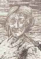 REGSCHECK, KURT, GEB. 1923 WIEN, STUDIERTE IN PARIS UND WIEN, ERSTE AUSSTELLUNG BEI ERNSTFUCHS, HIER: PORTRäT, LITHOGRAPHIE VON 1966, ...