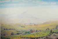KESSLER, ADOLF, 1890 GODRAMSTEIN-1986, BLICK AUF ALBERSWEILER ST. JOHANN, AQUARELL AUF PAPIER, ENTSTANDEN WOHL UM 1951-52, RE. U. SIGN., ...