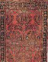 LILIAN,PERSIEN CA.188 X 110 CM. EHZ.4-5 FLOR WOLLE UM 1900.