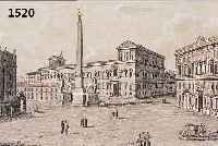 KUPFERSTICH, GIOVANNI OLIVIERI, 1824, BLICK AUF DEN PONTIFIKALPALAST IN ROM, STOCK- FLECKIG UND GEBRäUNT, CA. 23.5 X 32 CM