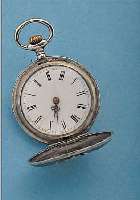 DAMENTASCHENUHR SAVONETTE, SCHWEIZ UM 1910, TULASILBER, BEIDS. JUGENDSTILDARST. LANDSCHAFT1X M. VERG. REITER, SPRUNGDECKEL IM RASTBER. BESCH., ...