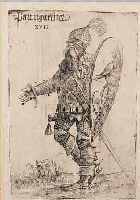 KUPFERSTICH, DEUTSCH, UM 1528, DARSTELLUNG EINES RITTERS, BEZ.: BAUMGARTNER, CA. 21 X 14 CM, PP