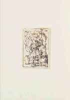 BEHAM, HANS SEBALD, KUPFERSTICH, UM 1520, KNAPPE MIT FAHNE, CA. 4 X 2,5 CM, PP