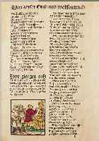 HOLZSTICH AUS EINEM BUCH, UM 1509, SEKUNDäR KOLORIERT, BLATTGR. CA. 27 X 19 CM, PP
