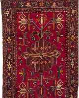 MESCHGIN,PERSIEN CA.332 X 95 CM. EHZ.4 FLOR WOLLE UM 1920.