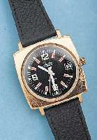 GLASHÜTTE HERRENARMBANDUHR SPEZIMATIC, REF.-NR. 468972, DEUTSCHLAND UM 1970, METALL-CARREE-CAMBRE-GEH., ROTVERG., BER., KAL. 75/698, 25 ST., ...