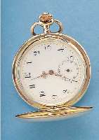SYSTEM GLASHÜTTE HERRENTASCHENUHR SAVONETTE, REF.-NR. 84505, SCHWEIZ/DEUTSCHLAND UM 1910, ROSE-G. 585/000, BEIDE SCHALEN SYM. GUILL., ...