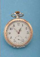 SEELAND HERRENTASCHENUHR LEPINE, REF.-NR. 51012, SCHWEIZ/DEUTSCHLAND UM 1910, 800ER SILBER, RäNDER ROTVERG., EMAILBL. M. GOLDGEP. MINUTERIE, ...