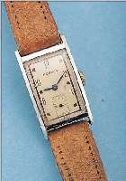 KONVOLUT: 2 MOBILIA HERRENARMBANDUHREN, SCHWEIZ UM 1939, BEIDE RECT.-FORM, 1X EDELST.,SCHARNIERBODEN, 2-FARB. BLATT, 1X METALL VER- CHR., ...
