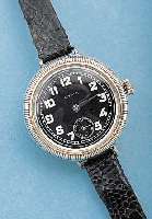 CYMA ARMBANDUHR, SCHWEIZ UM 1928, 925ER SILBER, GLASR. GESCHR., PERF. EMAILBL., RUND- ANKERW., 7 ST., HANDAUFZUG, D. CA. 32 MM, WERK M. ...
