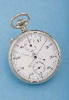 ALPINA EINHANDSTOPPER SCHLEPPZEIGERFUNKTION, REF.-NR. 443695, SCHWEIZ UM 1940, NICKEL, PERF. EMAILBL. SIGN., 30-MIN.-STOPPZäHLER, 100ER ...