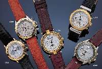MERCEDES BENZ ARMBANDCHRONOGRAPH, REF.-NR. 153, SCHWEIZ UM 1998, EDELST. SAT., BEIDS. SAPHIRVERGL., DRüCKER, KRONE U. LüNETTE IN GG, ...