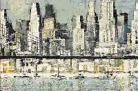 GATELANI, ZEITGENöSSISCHER KüNSTLER, ÖL/LWD., 30 X 100 CM, MANHATTAN