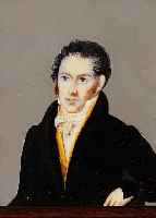 MINIATURMALEREI, DEUTSCH, UM 1840, PORTRäT EINES JUNGEN MANNES, GOUACHE AUF ELFENBEIN, FEINE QUALITäTVOLLE MALEREI, CA. 10 X ...