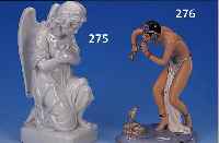 PORZELLANFIGUR, TSCHECHIEN, 20ER JAHRE, äGYPTISCHE SCHLANGENBESCHWöRERIN, BUNT BEMALT,GOLDSTAFFAGE, H. CA. 23 CM