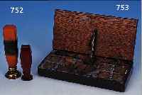 MüNZWAAGE, DEUTSCH, UM 1780, HOLZKäSTCHEN MIT ACHT GEWICHTEN, CA. 2 X 13 X 6 CM