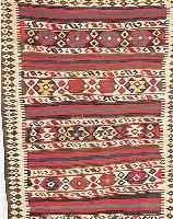 WARAMIN-KELIM,PERSIEN CA.380 X 120 CM. EHZ.2 WOLLE-WOLLE CA. 40 JAHRE.