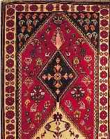 GHASCHGAI,PERSIEN CA.160 X 98 CM. EHZ.2 L.MOTTENFRASS WOLLE-WOLLE CA.20 JAHRE.