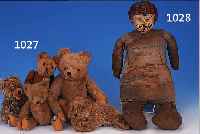 5 TEDDYBäREN, WOHL STEIFF/HERRMANN UND SCHUCO,40-60ER JAHRE, PLüSCH UND MOHAIR, 1 X STEIFF 40ER JAHRE, 1 X, ...