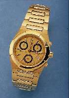 JAQUES RICHAL ARMBANDCHRONOGRAPH, SCHWEIZ UM1998, METALL, 18 KT HARTVERG., MINERALFLACHGL.BODEN U. KRONE GESCHR., EDELHOLZKASTEN, PAPIE-RE, ...