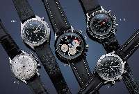 LEMANIA ARMBANDMILITäRCHRONOGRAPH, SCHWEIZ UM 1970, EDELST. VERSCHR., FüR DIE BRIT. ARMEE, SO REG.-GRAV. AUF GEH.-BODEN, KONTRAST-ZIFFERBL., ...