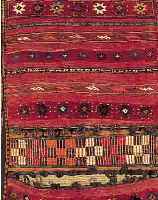 DOPPELTASCHE,AFGAHNISTAN CA. 120 X 58 CM. EHZ.2 WOLLE-WOLLE UM 1940.