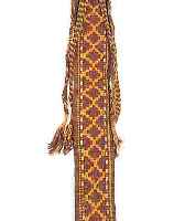 ZELT-SCHMUCKBAND,AFGAHNISTAN CA.1000 X 9 CM. EHZ.2 WOLLE-WOLLE UM 1930.