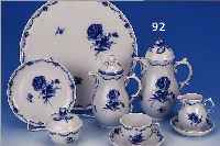 KAFFEESERVICE, FüRSTENBERG, 2. HäLFTE 20. JH., PORZELLAN, BLAUE BLUME, BEST. AUS ZWEI KANNEN, MILCH-, KäNNCHEN, ...