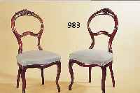PAAR STüHLE, DEUTSCH, UM 1860/70, NUßBAUM MASSIV, ALTERSSCHäDEN