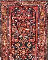 MALAYER,PERSIEN CA.291 X 102 CM. EHZ.3 FLOR WOLLE UM 1940.
