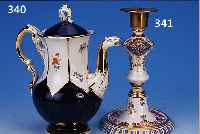 MOKKAKANNE, MEISSEN, 60ER JAHRE, 2. WAHL, PORZELLAN, H. 19 CM KOBALTBLAU MIT STREUBLüMCHEN, GOLDSTAFFAGE