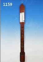 BAROMETER, DEUTSCH, UM 1830, K. SICKLER KARLSRUHE, MAHAGONIGEHäUSE, FUNK- TION NICHT GEPRüFT, H. CA. 103 CM