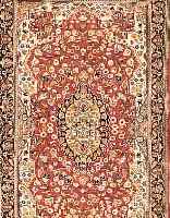 TäBRIZ,INDIEN CA.160 X 95 CM. EHZ.1-2 FLOR WOLLE CA.10 JAHRE.