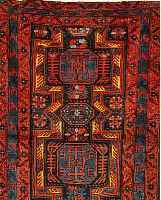 DARBAND,RUSSLAND CA.167 X 115 CM. EHZ.3 WOLLE-WOLLE CA.UM 1945.
