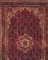 BIDJAR,PERSIEN CA.330 X 209 CM. EHZ.1-2 FLOR WOLLE CA.30 JAHRE.