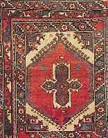 AFSCHAR,PERSIEN CA.120 X 108 CM. EHZ.4 WOLLE-WOLLE CA. 40 JAHRE.