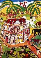 ZION, ALLEN, * 1929 KINGSTON/JAMAICA, ZION IST EINER DER BERüHMTESTEN MALER IN JAMAICA MIT ZAHLREICHEN AUSSTELLUNGEN IN DER KARIBIK UND ...