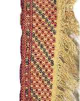 TORKMAN-SCHMUCKBAND CA.158 X 16 CM. EHZ.2 WOLLE-WOLLE UM 1920.