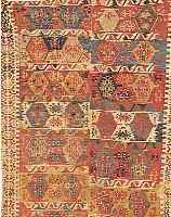 KELIM ANATOLIEN,TüRKEI CA.260 X 160 CM. EHZ.4-5 WOLLE-WOLLE UM 1910.