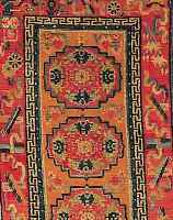 TIBET CA.125 X 67 CM. EHZ.3-4 WOLLE-WOLLE UM 1920.